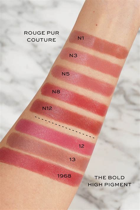 ysl rouge pur couture lipstick swatches|ysl rouge pur couture 52.